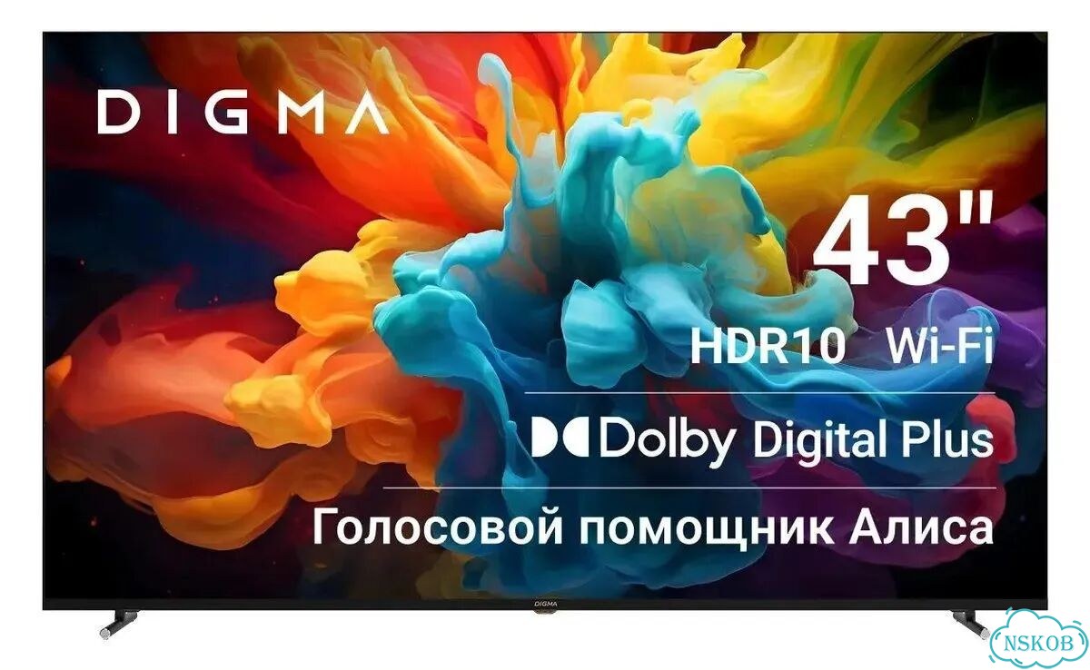 Телевизор 43 4K UHD Digma DM-LED43UBB33 фото 1