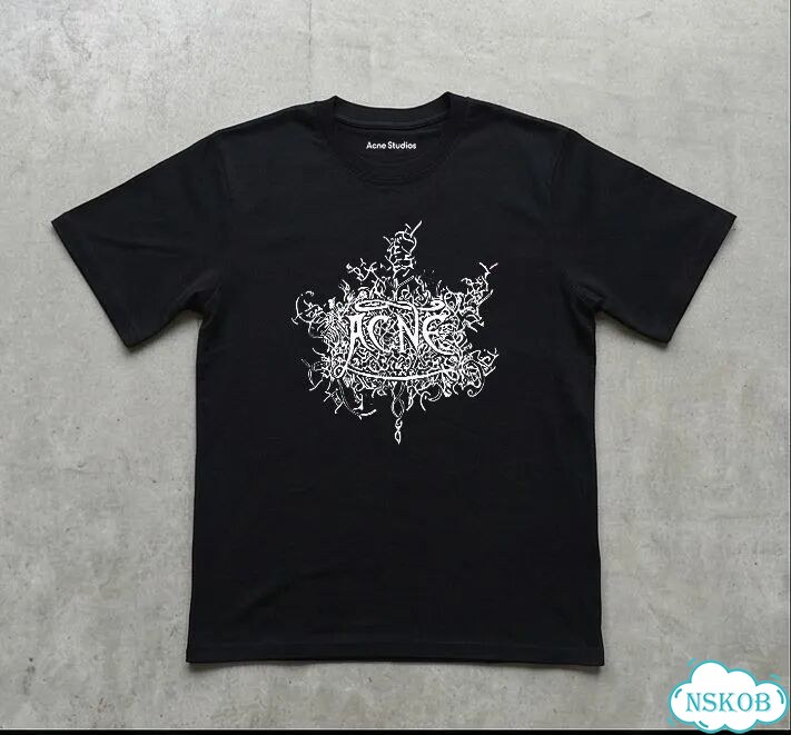 Футболка черная Acne Studios SS26 streetwear vintage unisex DAC0082 фото 1