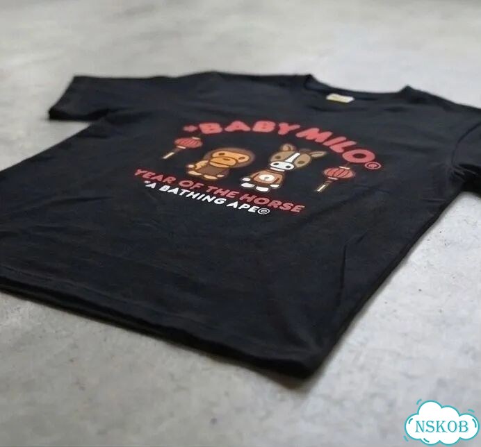 Футболка черная Bape Baby Milo streetwear vintage unisex DAC0064 фото 2