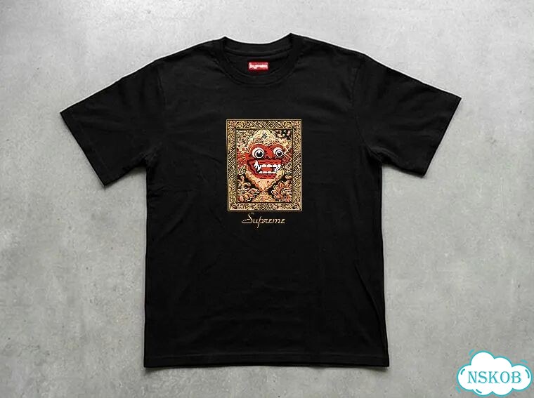 Футболка мужская Supreme черная ss21 week 14 Barong Patch streetwear vintage AC0104 фото 1