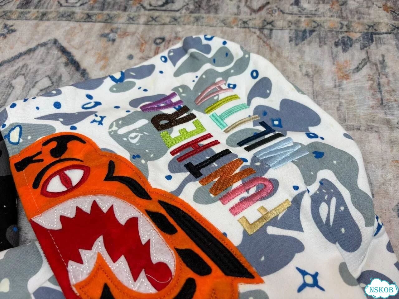 Space худи белый Camo Зип Bape tiger фото 4