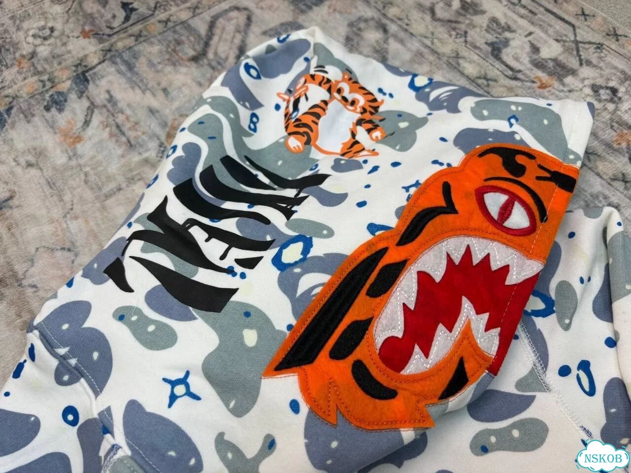 Space худи белый Camo Зип Bape tiger фото 5
