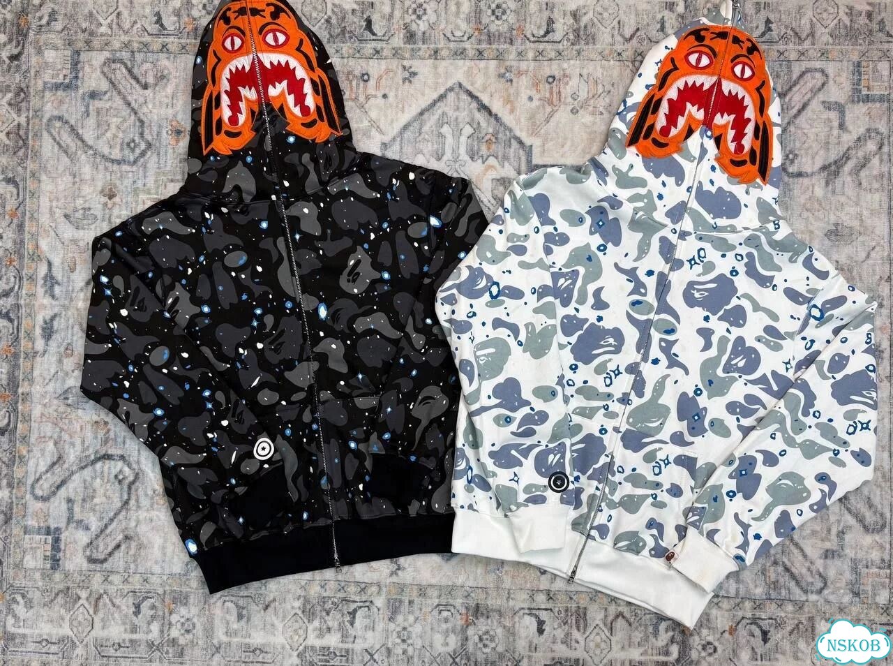 Space худи белый Camo Зип Bape tiger фото 9