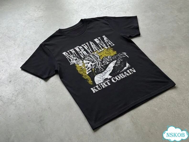 Футболка мужская черная Nirvana Kurt Cobain streetwear vintage AD0036 фото 2