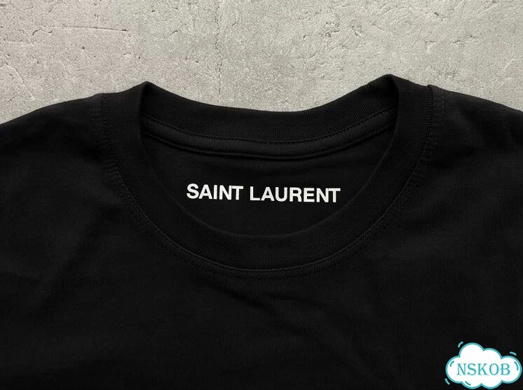 Футболка мужская черная Saint Laurent Paris SLP distressed hangover streetwear vintage AC0194 фото 3