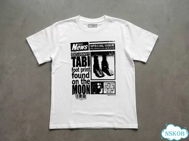 Футболка белая Maison Margiela (Fake News) luxury archive unisex DAC0169 фото 1