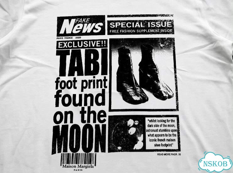Футболка белая Maison Margiela (Fake News) luxury archive unisex DAC0169 фото 2