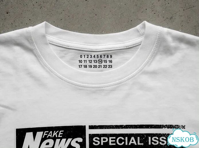 Футболка белая Maison Margiela (Fake News) luxury archive unisex DAC0169 фото 3