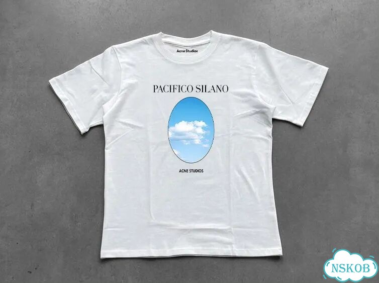Футболка белая Acne Studios Pacifico Silano streetwear vintage unisex DAC0115 фото 1