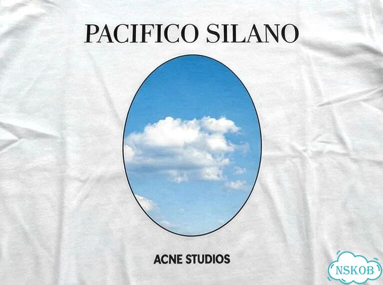 Футболка белая Acne Studios Pacifico Silano streetwear vintage unisex DAC0115 фото 3