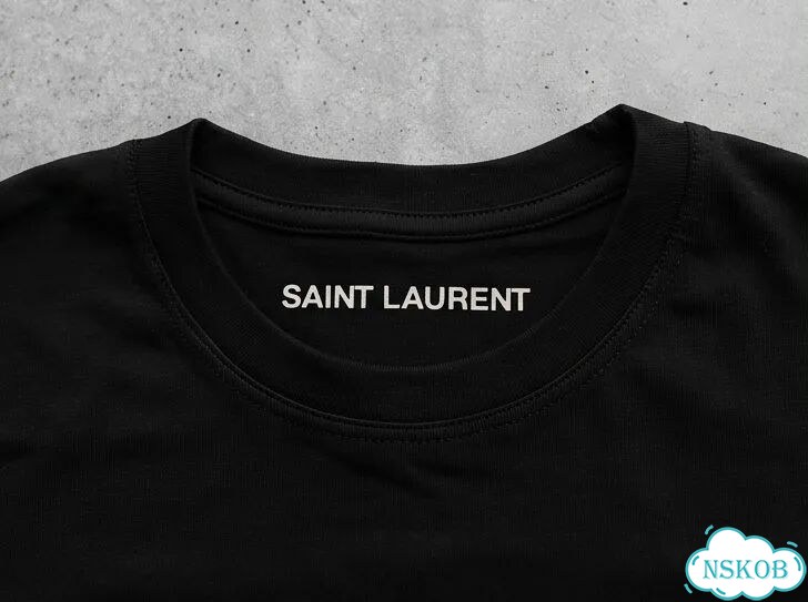 Футболка мужская черная Saint Laurent No Smoking Tee Print SLP Hedi streetwear vintage AC0158 фото 3