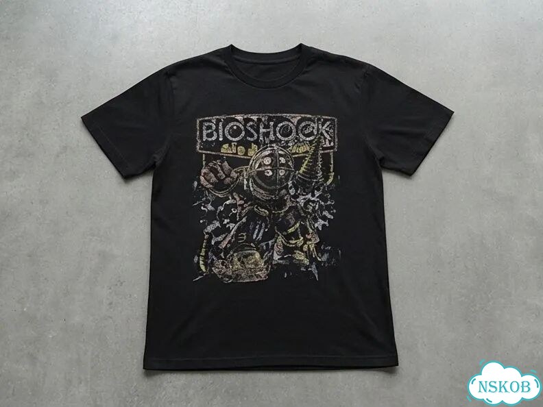 Футболка черная Bioshok streetwear vintage unisex DAD0047 фото 1