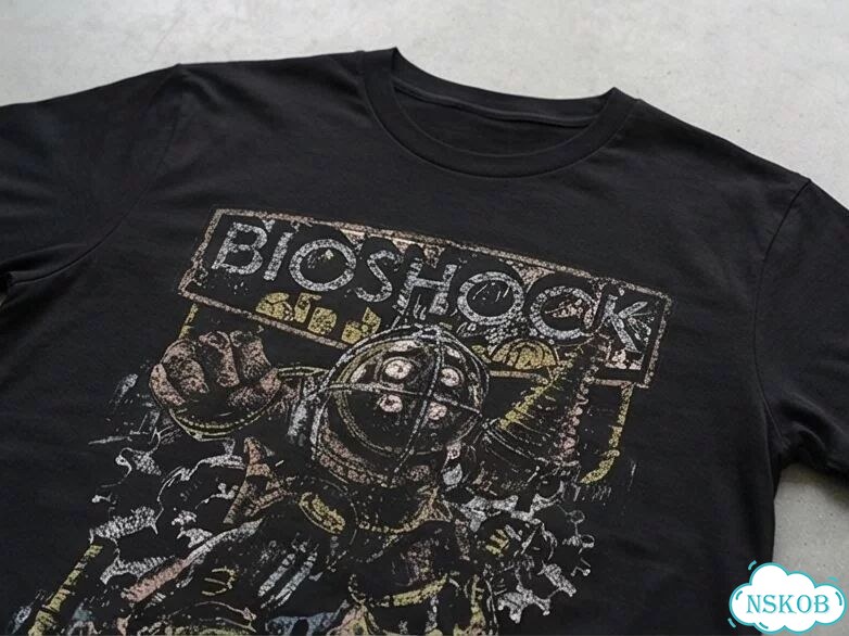 Футболка черная Bioshok streetwear vintage unisex DAD0047 фото 3
