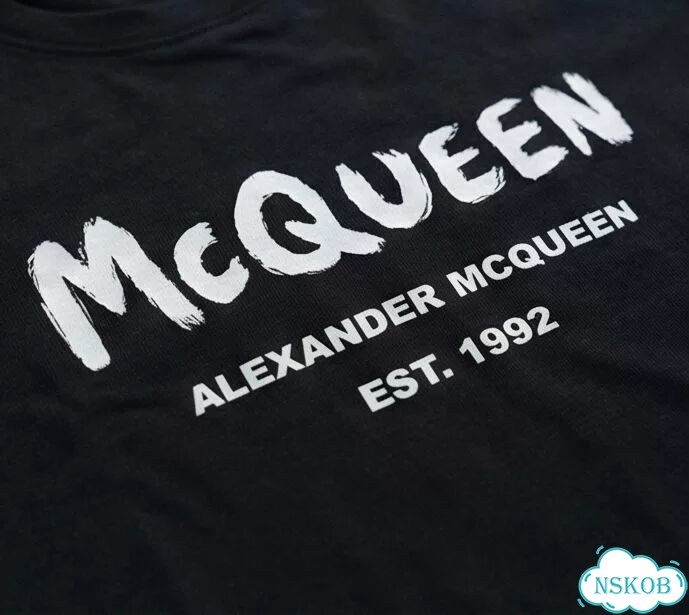 Футболка черная Alexander McQween luxury archive unisex DAC0028 фото 2