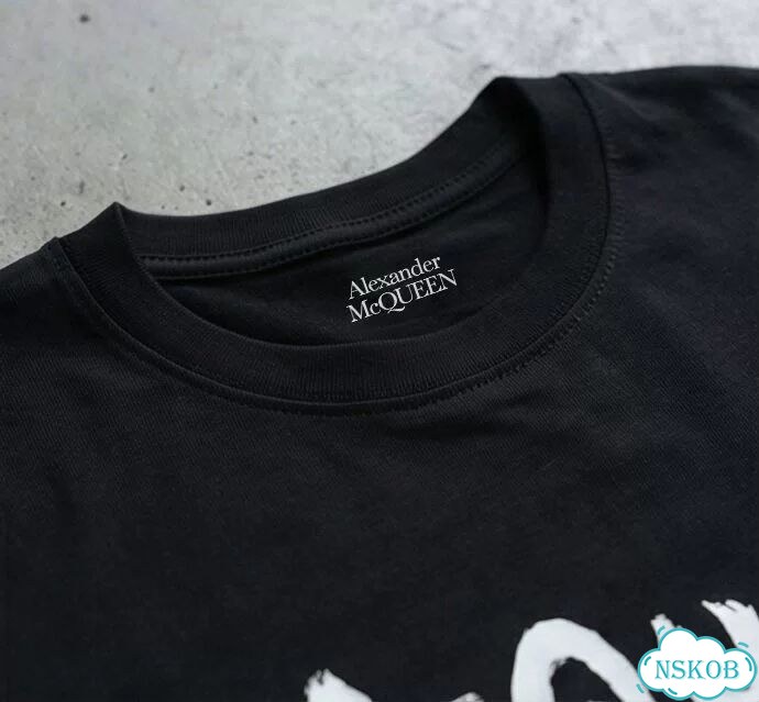 Футболка черная Alexander McQween luxury archive unisex DAC0028 фото 3