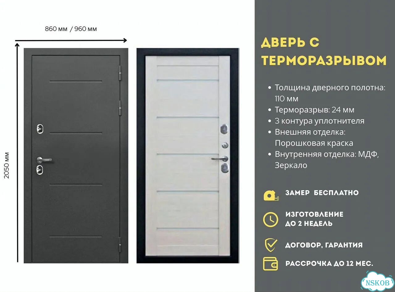 Двери входные с терморазрывом в рассрочку фото 4