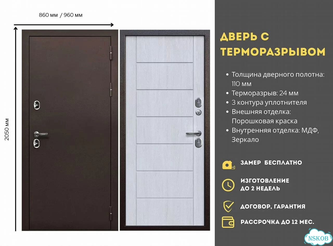 Двери входные с терморазрывом в рассрочку фото 5