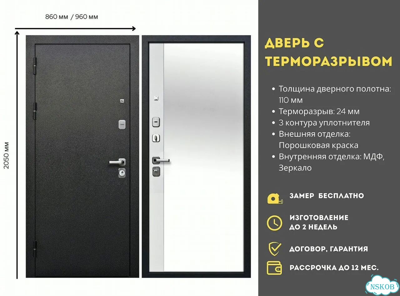 Двери входные с терморазрывом в рассрочку фото 7