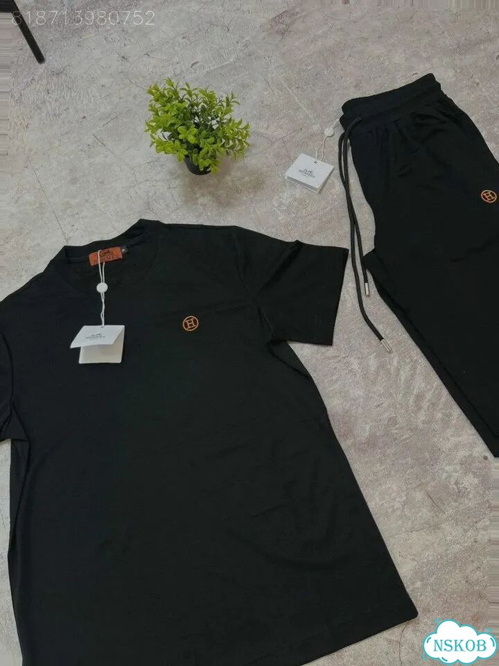 Костюм штаны с футболкой Hermes фото 7
