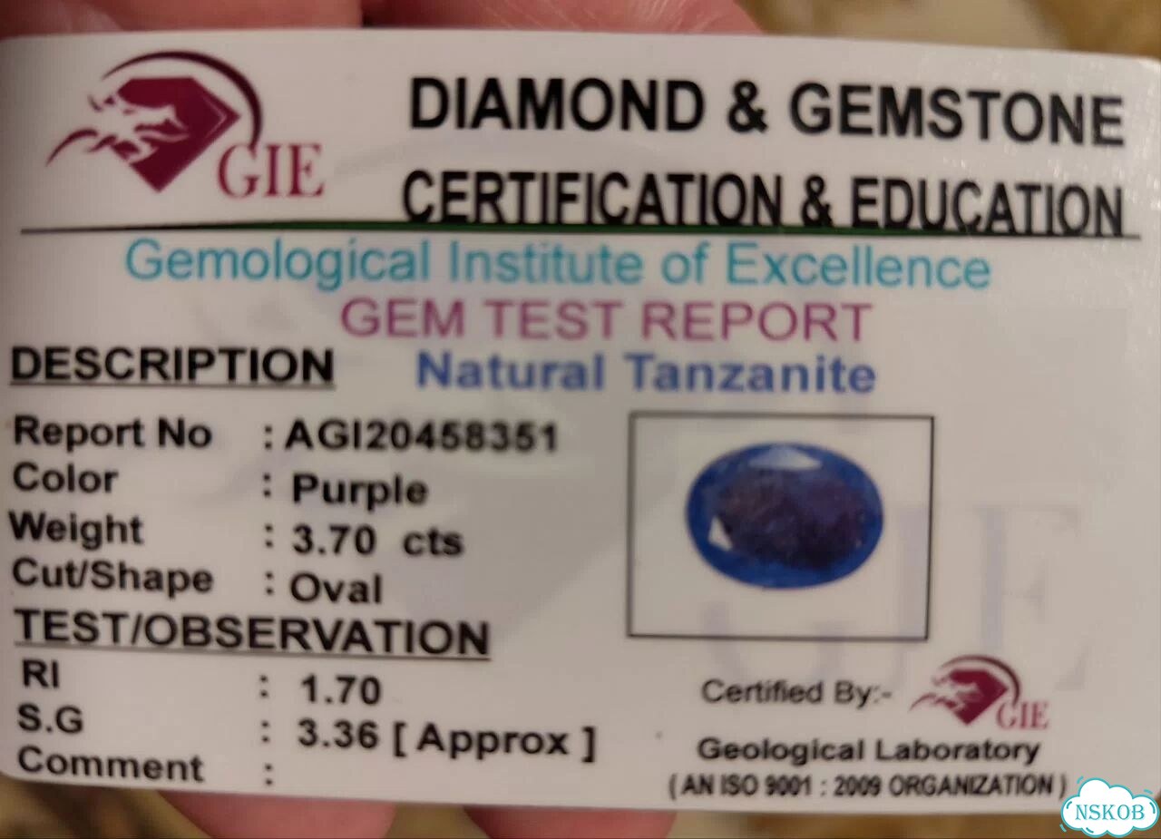 Танзанит 3.70 ct фото 4
