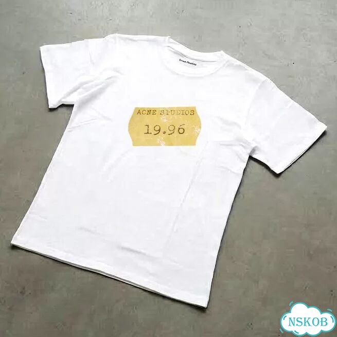 Футболка белая Acne Studios 19.96 streetwear vintage unisex DAC0083 фото 2