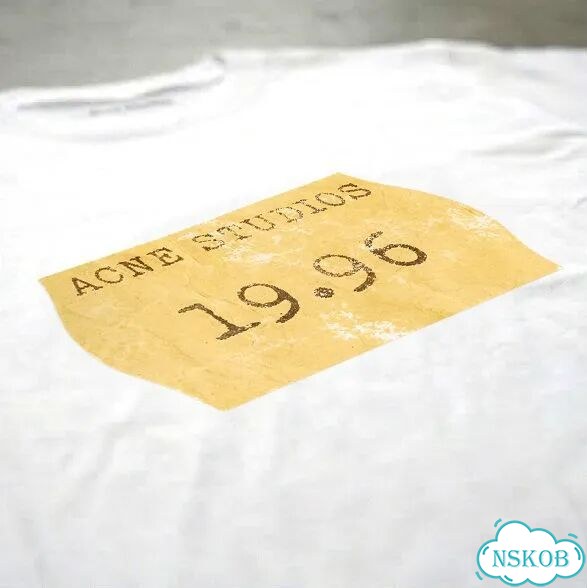 Футболка белая Acne Studios 19.96 streetwear vintage unisex DAC0083 фото 3