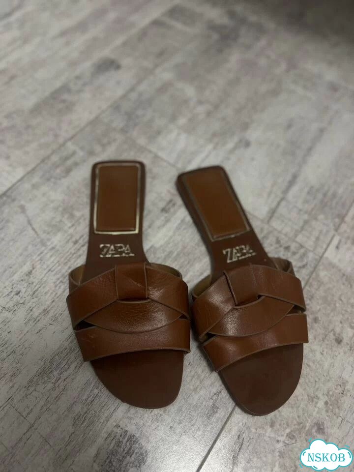 Шлепки zara фото 3