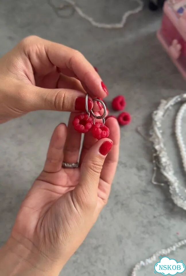 Сет малина подвеска для украшений 3 шт фото 2