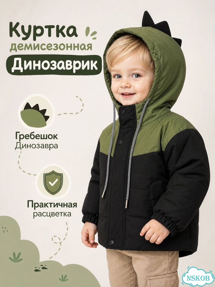 Куртка демисезонная 80 86 92 98 104 Дино новая фото 1
