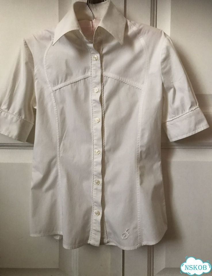 GF Ferre блузка белая винтаж хлопок XS фото 2