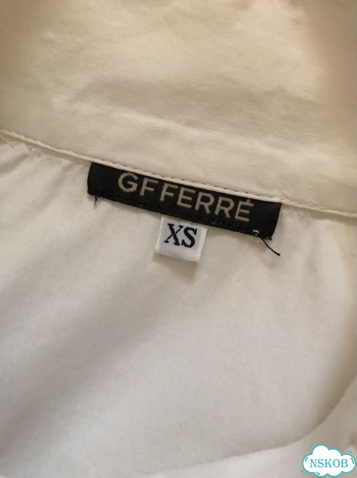 GF Ferre блузка белая винтаж хлопок XS фото 4