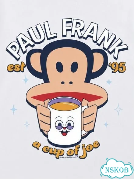 Футболка Paul Frank белая baby tee a cup of joe фото 2
