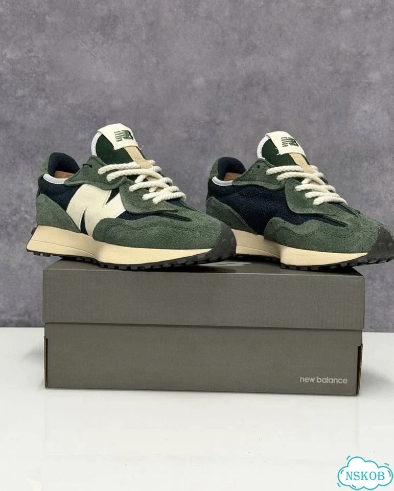 Кроссовки NEW balance 327 зеленые фото 7