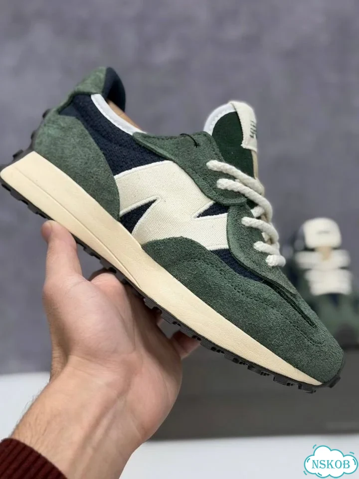 Кроссовки NEW balance 327 зеленые фото 9