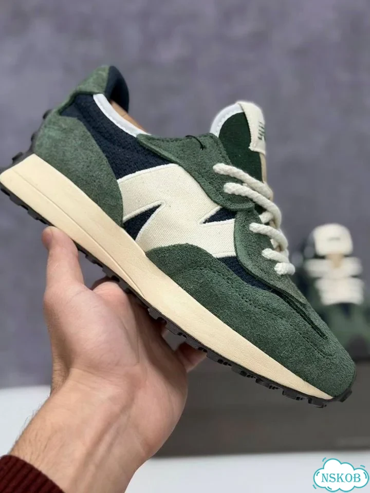 Кроссовки NEW balance 327 зеленые фото 9