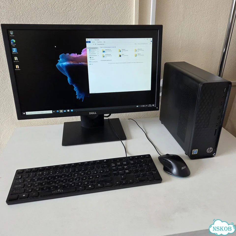 Пк Комплект HP Slim, 8 гб, NVMe + монитор Dell 23 фото 1