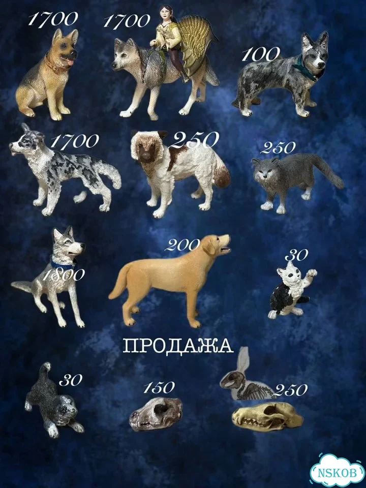 Фигурки собак schleich овчарка хаски волк фото 1