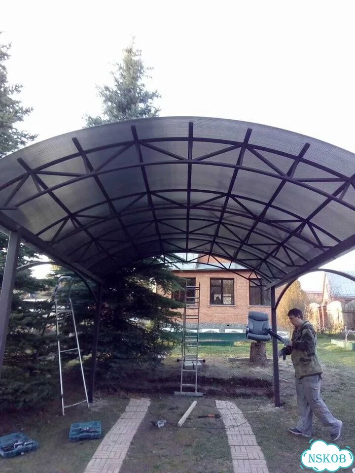 Монтаж навесов фото 10