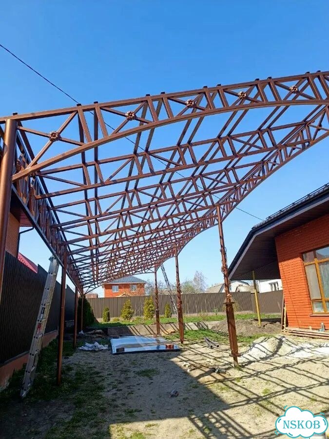 Монтаж навесов фото 9