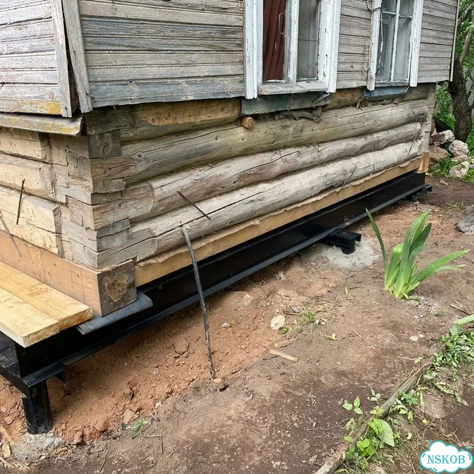 Замена венцов замена лаг подъем дома фото 7