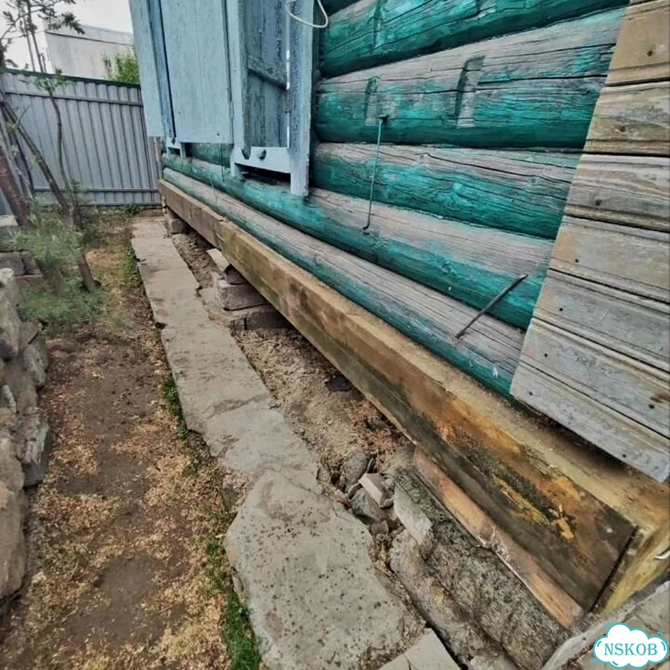 Замена венцов замена лаг подъем дома фото 8