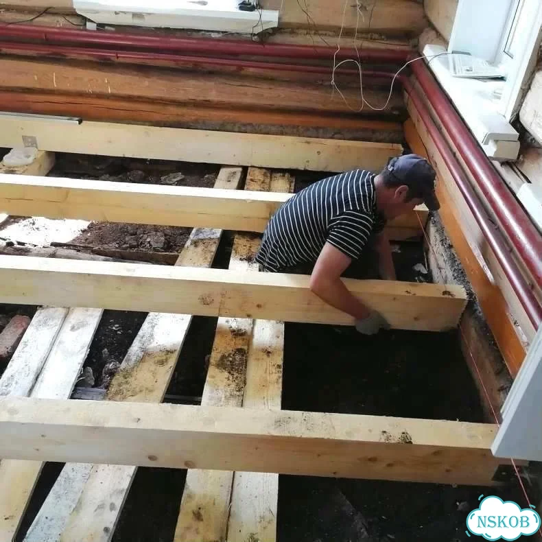 Замена и усиление лаг и пола фото 10