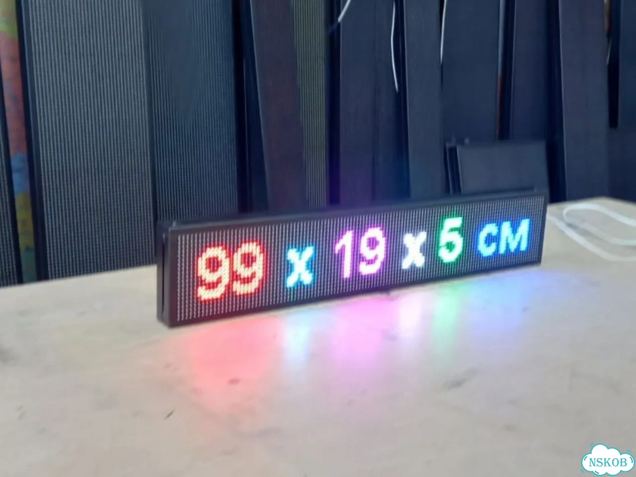 Бегущая строка 99х19 см полноцветного свечения р10 фото 7