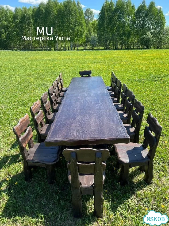 Стол из массива обеденный фото 2