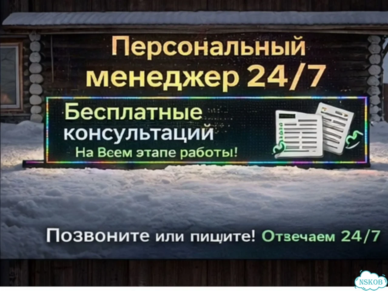 Бегущая строка 600х35 см полноцветного свечения фото 7