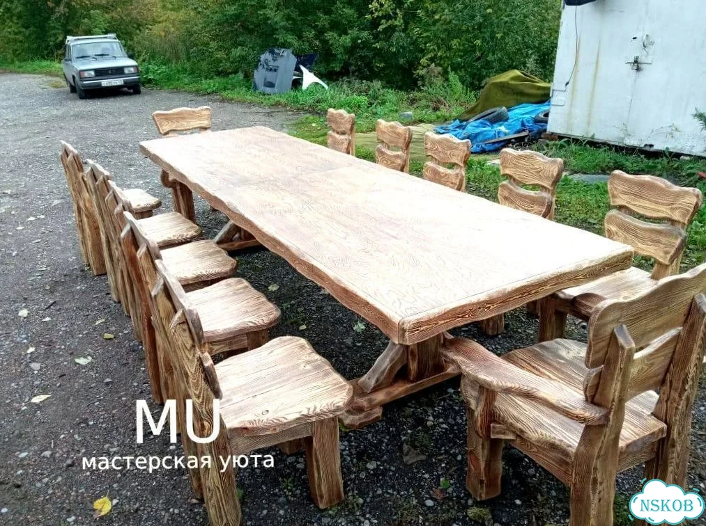 Кухонный стол деревянный из массива 150х80 фото 1
