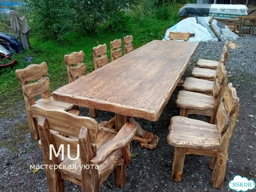 Кухонный стол деревянный из массива 150х80 фото 5