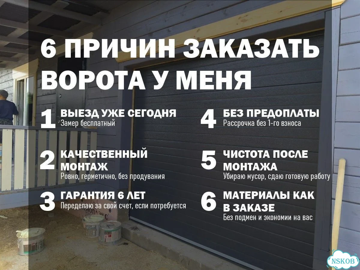 Секционные ворота фото 1