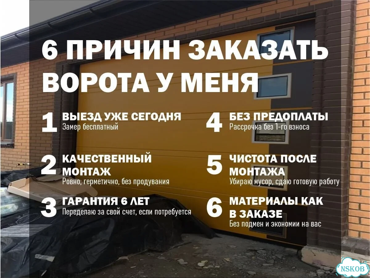 Секционные ворота фото 1