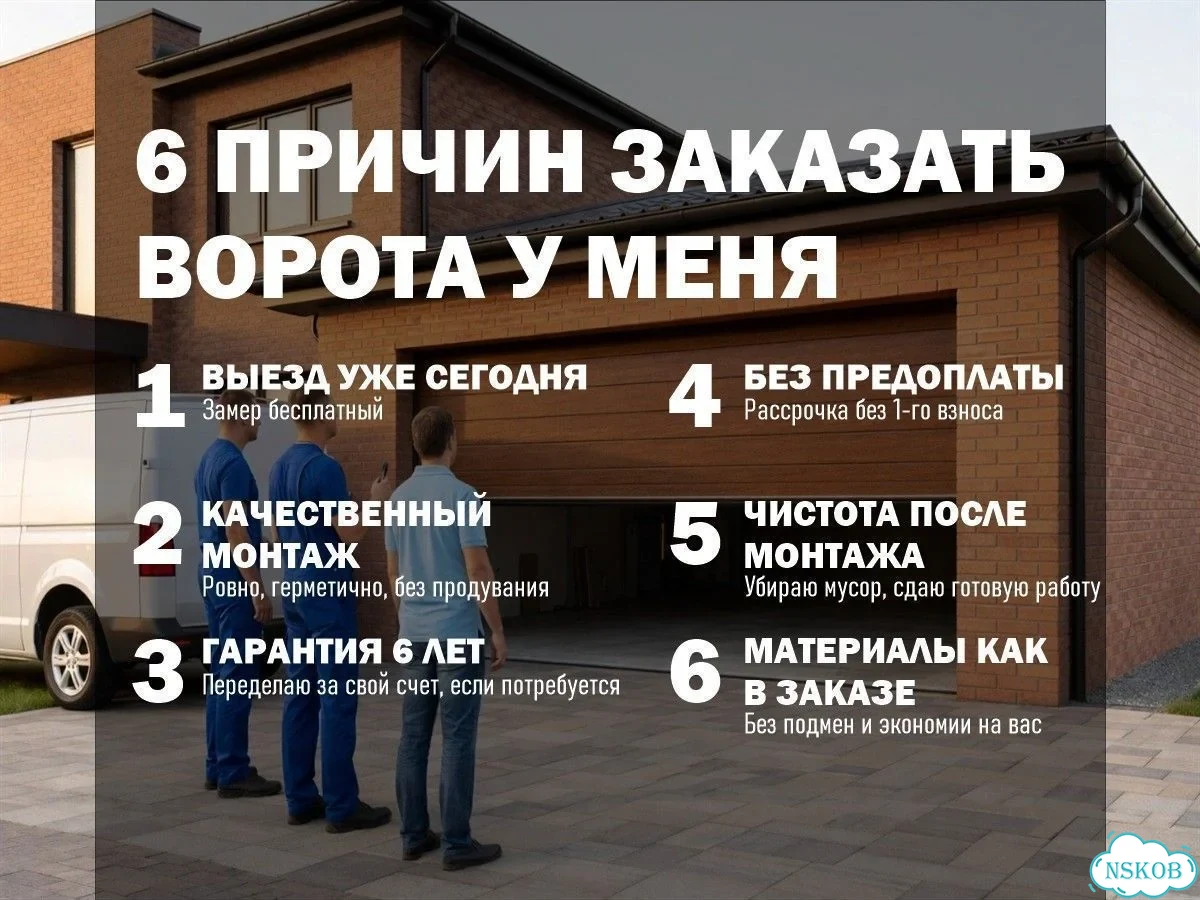 Секционные ворота фото 1